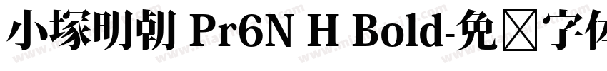 小塚明朝 Pr6N H Bold字体转换